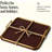 Woven Vegan Leather Decorative Serving Tray with Brass Handles & Velvet Base