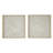 2 Piece Cream Shell Handmade Overlapping Shells Geometric Shadow Box with Canvas Backing Set