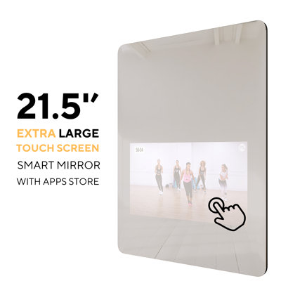 Miroir intelligent HILO XL | Avec écran tactile, téléviseur, APPS, haut-parleurs, Wi-Fi, Bluetooth, Internet