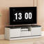 Meuble télé moderne pour téléviseur de 43 à 55 po, console avec rangement, grain de bois blanc délavé-277684172
