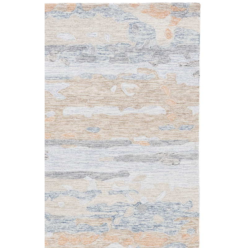 Ebony 176 Hand Tufted 80% Wool; 20% Cotton Abstract Rug, Rectangle 8' x 10'