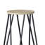 Tabouret de bar 30 po en métal avec siège en bois - naturel / noir