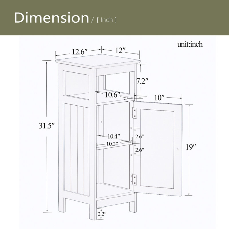 Bathroom Single Door Cabinet