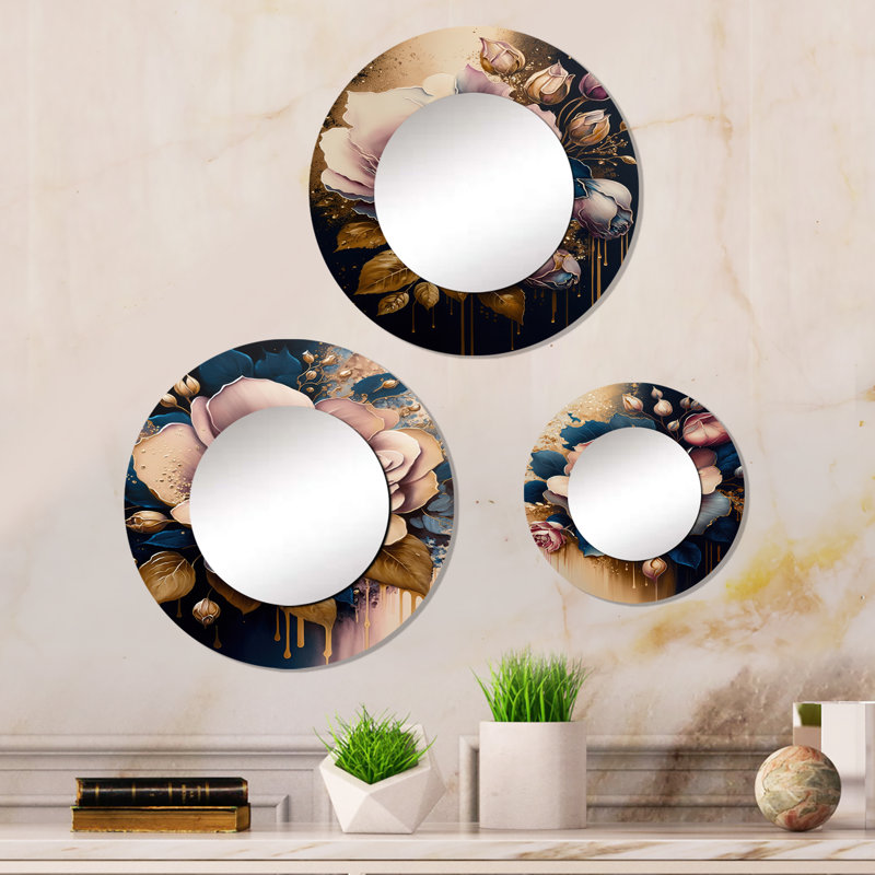 Hirendra Metal Round Mirror