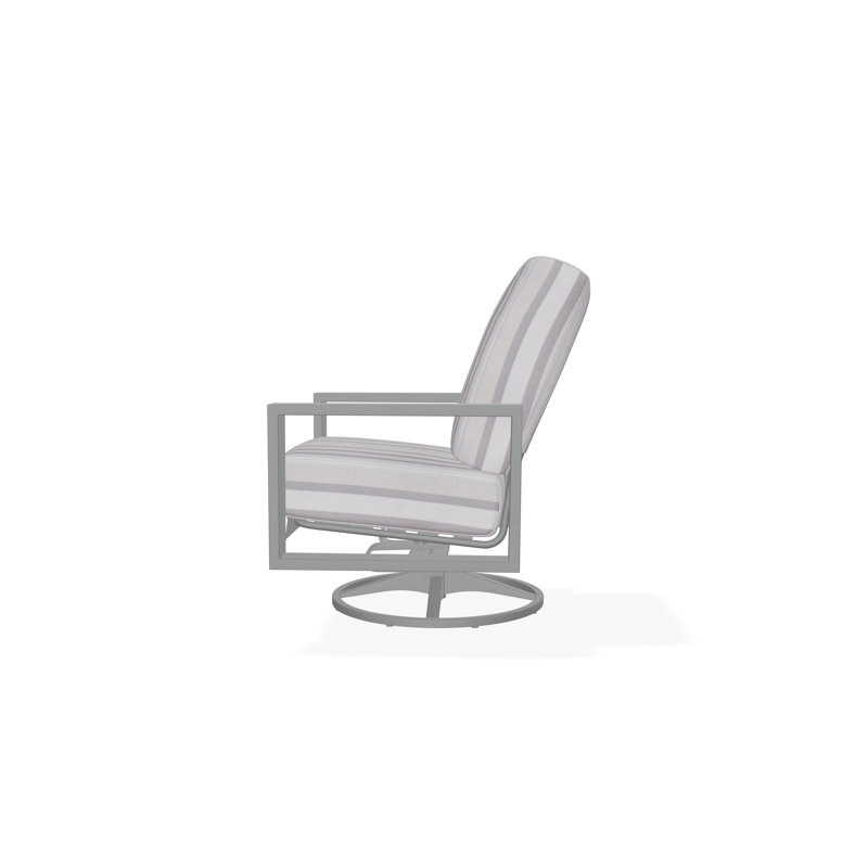 Larssen Deep Seating Cushion Swivel Rocker, Graphite, Sensory Dove