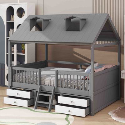 Wooden House Bed Frame