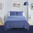 Lacoste Westover Blue Full/Queen Cotton Modal Blend 3-Piece Quilt Set-120775883-120775887