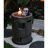 32000 BTU, CSA Certification Round Outdoor Gas Fire Pit, Contain 2.5Kg Lava Stone And Rainproof Cover, Magnesium Oxide Cultured Stone Surface Finished, More Suitable For Outdoor Garden