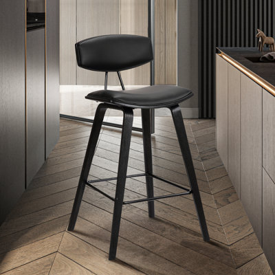 Tellis Yes Upholstered Faux Leather Bar Stool