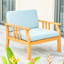 Chaise d'extérieur en bois massif miel avec eucalyptus Honey