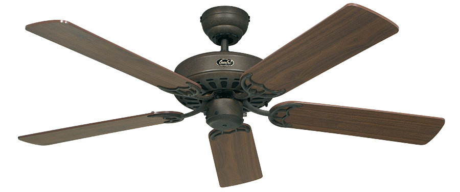ClassicLiving 103 cm Deckenventilator Boutwell Beschichtung: Bronze antik Lackierung und Nussbaum