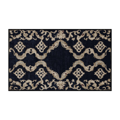 Machine Washable Gray Area Rug