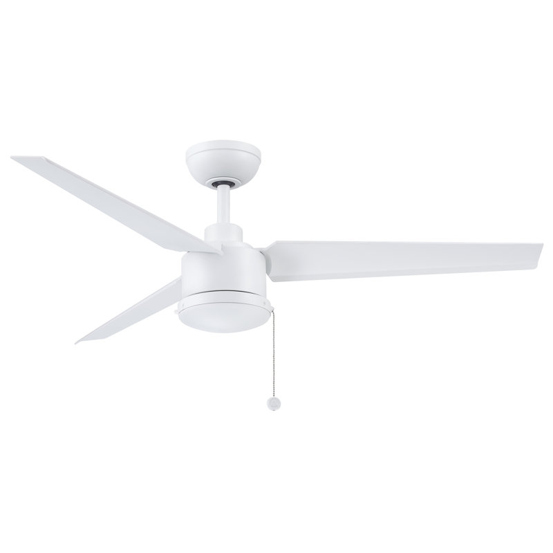 Ventilateur de plafond intérieur / extérieur PC / DC 52 pouces, Blanc mat