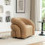 Fauteuil demi-tonneau pivotant en cuir artificiel Coyle-523977489