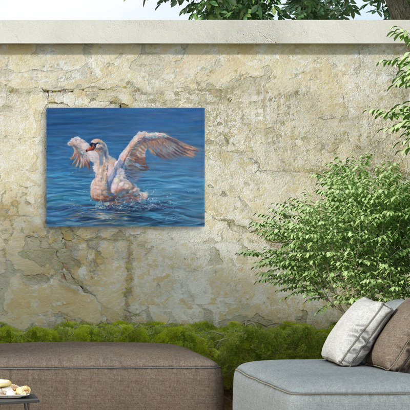 Toile d'extérieur David Stribble Swan, H 14 po x l 19 po