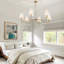 Lustre classique de 47 po avec abat-jour en lin blanc-2124316576