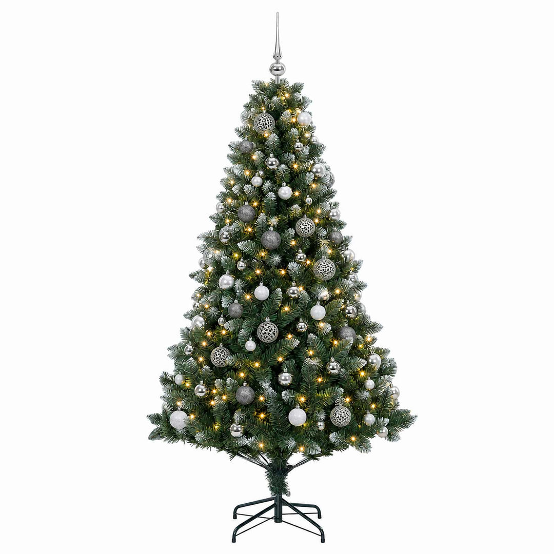 Vidaxl Artificial Christmas Tree With Bauble 240 Cm 300 Leds - Image 3
