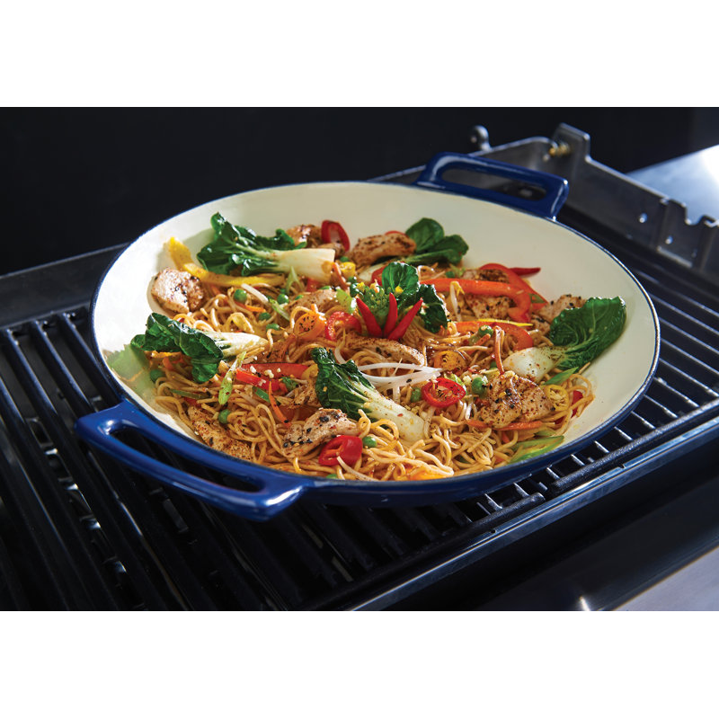 Broil King 16.9 in. Cast Iron Porcelain Wok