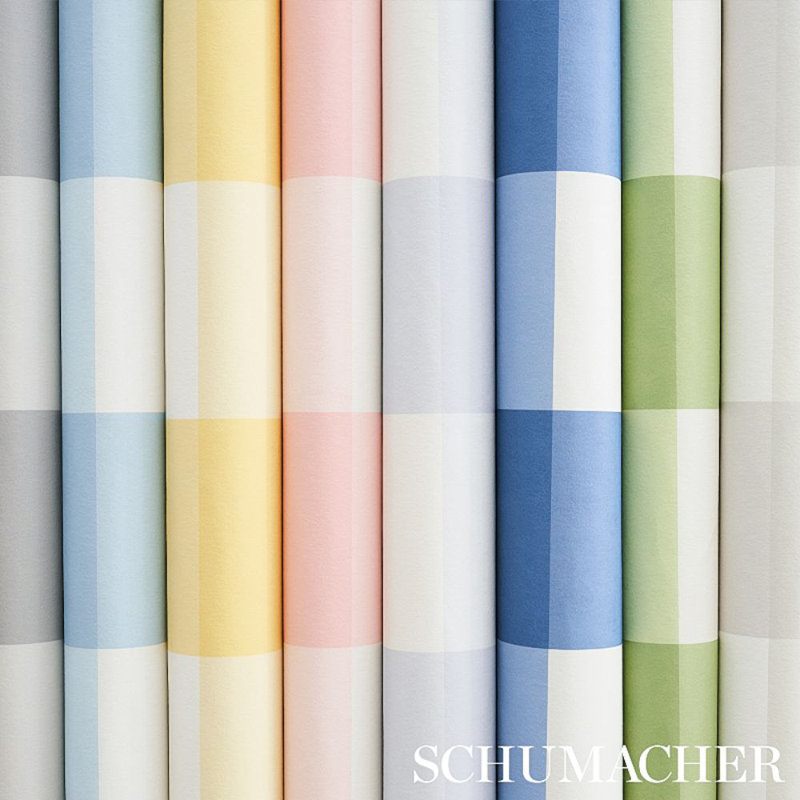 Willa Check Large Wallpaper, Birch