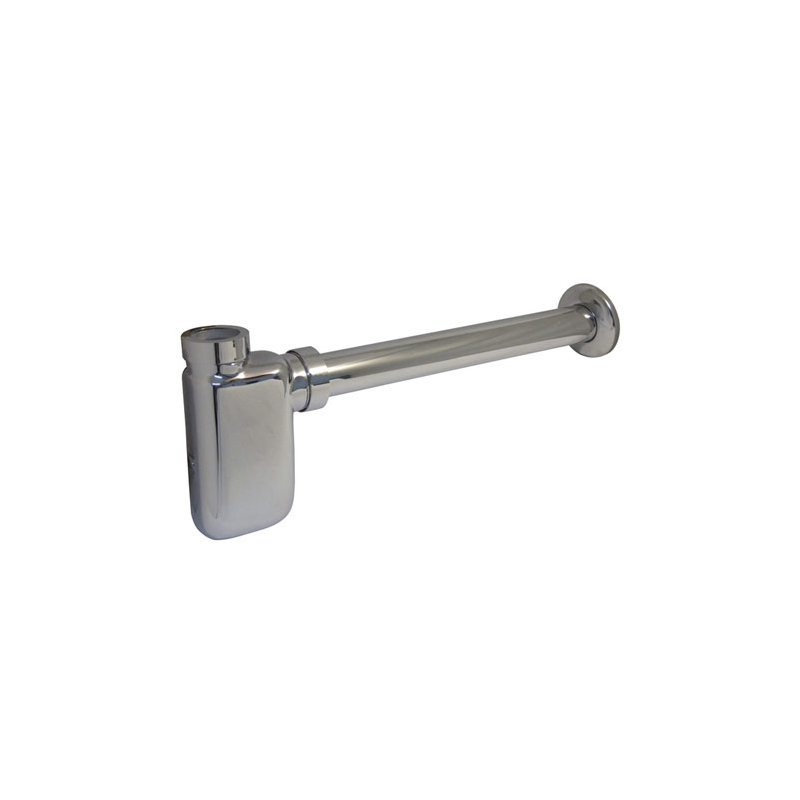 Bottle Trap Brass Siphon, Polished Chrome