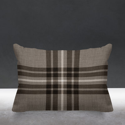 Plaid Outdoor Reversible Throw Pillow