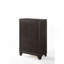 Commode verticale étroite, armoire de rangement en bois foncé pour petite chambre