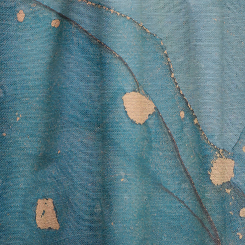 Marbre turquoise infusé d'or - Rideau moderne - Velours obscurcissant - 1 panneau