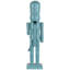 Figurine de Noël soldat casse-noisette avec épée - 15 po - bleu ciel