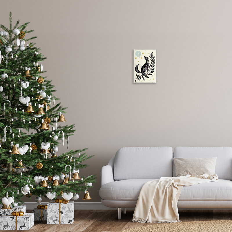 Plaque murale «Howling Winter Wolf», conception par Hannah Moren, H 15 po x l 10 po