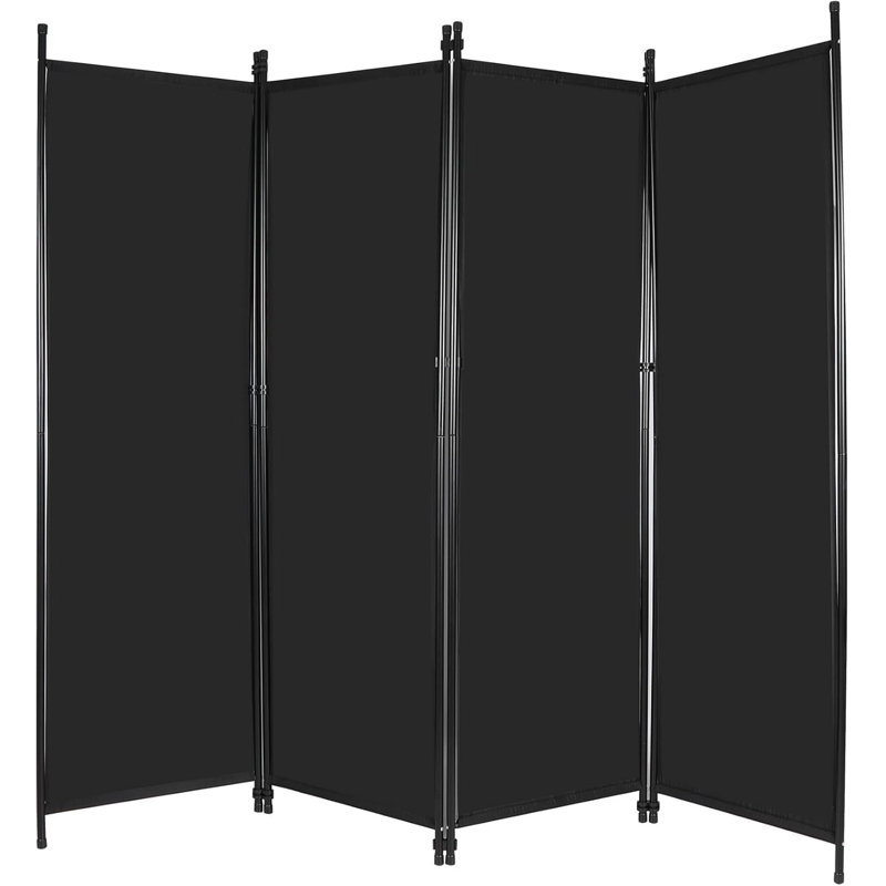 Paravent pliable à 6 panneaux, écran de confidentialité de 173 cm de hauteur avec panneaux en tissu, 6 panneaux