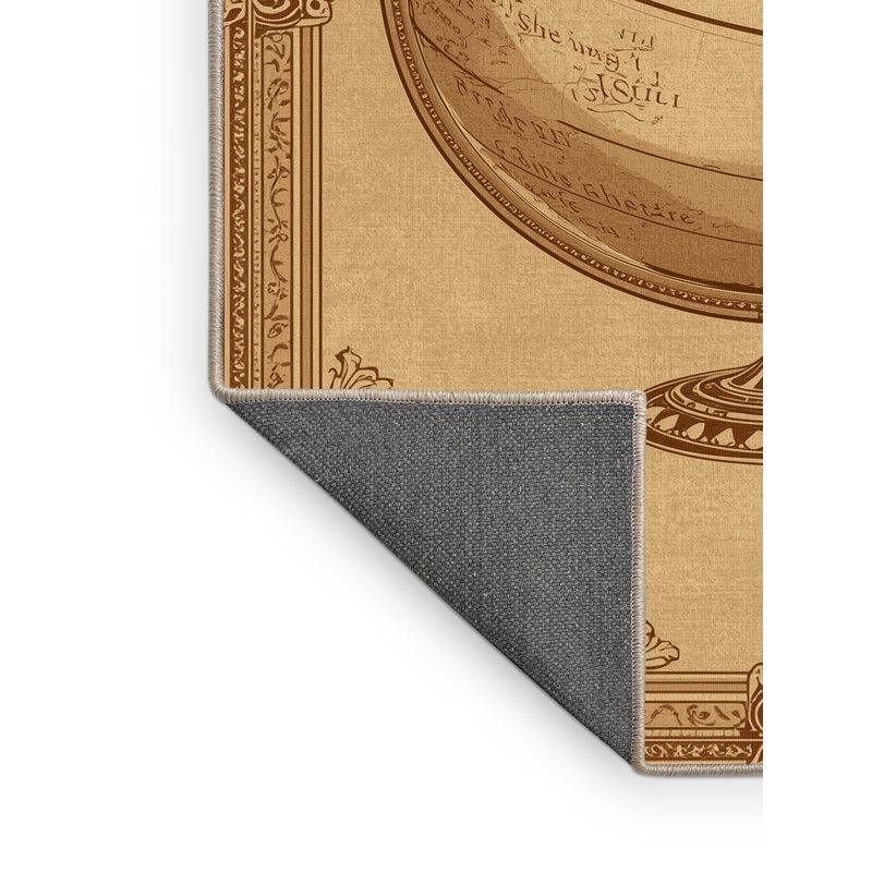 Tapis brun doux et moelleux en laine de classe Ristaino, 5x7