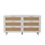 Armoire de rangement en rotin 6 tiroirs