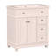 Ensemble de meuble-lavabo 30 po avec ensemble de meuble-lavabo, lavabo en résine encastrable, ensemble de meuble-lavabo autoportant avec 2 tiroirs et portes