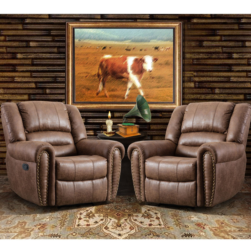 Fauteuil inclinable manuel surdimensionné 40,9 po Chemika, Brun noyer