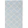 Rodgers Hand Woven Flat Weave Wool/Cotton Geometric Rug in Light Blue/Ivory