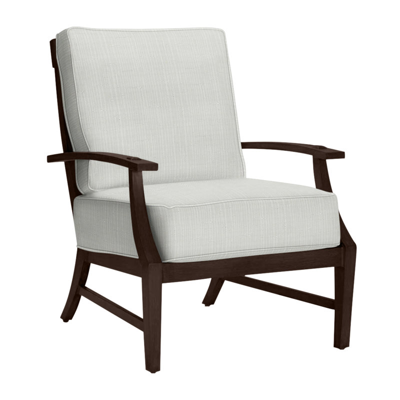 Méridienne Croquet, Welt, Acajou, Sunbrella® argent Verona