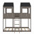 Wood Bunk Bed With Roof, Window, Guardrail-1161886605