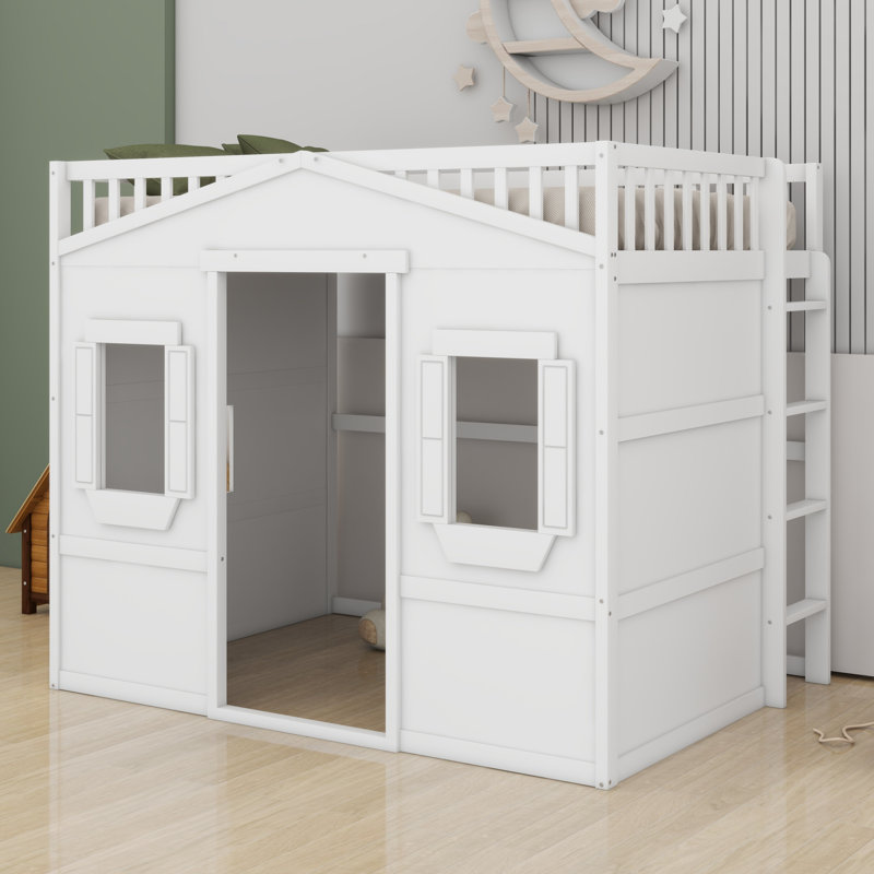 Lit mezzanine avec échelle House, Blanc