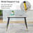 Tresha 50" Contemporary  Rectangular Faux Marble Dining Table with Metal Legs