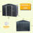 8ft x 6ft Outdoor Metal Storage Shed with Sliding Doors – Includes Padlock, Tools, Weatherproof & Easy Assembly-113549998