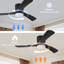 Ventilateur de plafond en bois massif de 42 po avec plafonnier encastré, moteur à courant continu (noyer noir)-2088904030