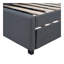 Lit de jour rembourré avec lit gigogne Canapé-lit simple sans sommier, tissu en lin-2126680879
