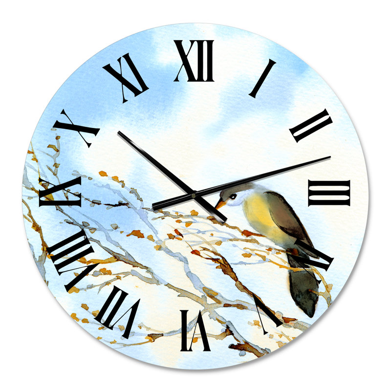 Vieil arbre nu dans un paysage rustique - horloge murale traditionnelle, Petit