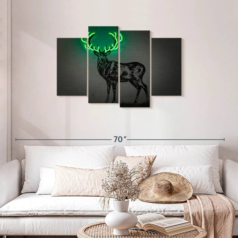 Brampt Glowing Deer, 27" H x 43" W