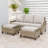Outdoor Couch Wicker Patio Sofa - 3-Seat Patio Sofa with Cushions and Ottomans-174869790