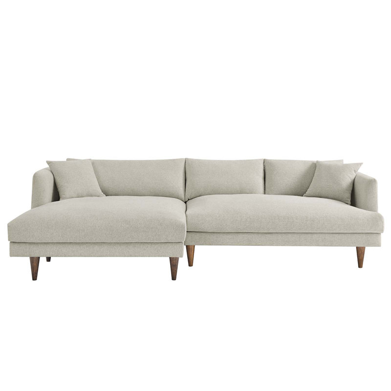 Canapé modulaire 2 pièces Modway Zoya, Accoudoir à gauche (vu de face), 100 % polyester ivoire