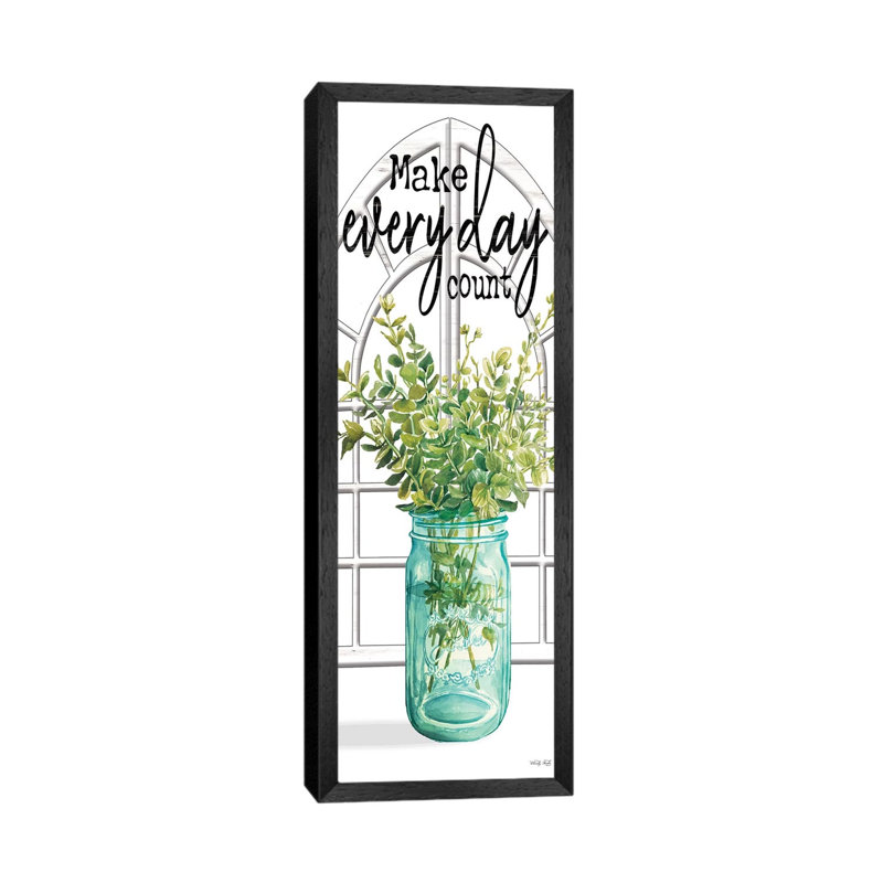 Make Every Day Count by Cindy Jacobs - Panoramic Print on Canvas, 91.44cm H x 20.32cm W x 3.81cm D, Black Framed Canvas
