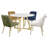 Imani Gold Round Marble Dining Table