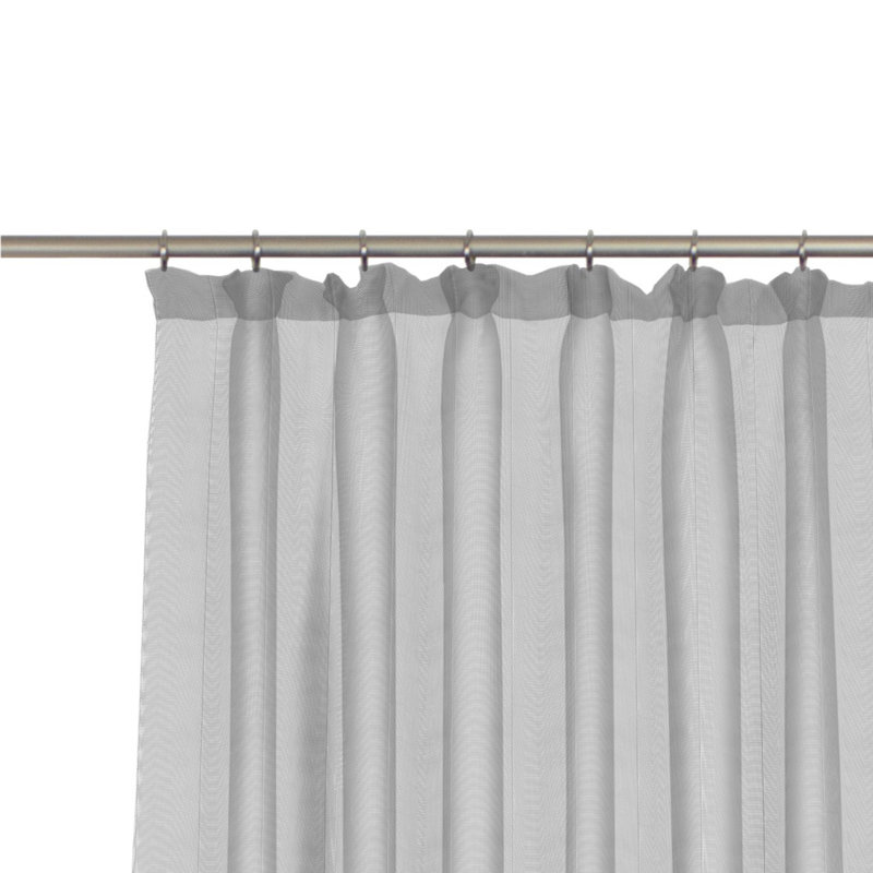 Merlee Semi Sheer Single Curtain Panel, 145cm H x 600cm W, Grey/Beige