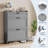 Shoe Cabinet with 2 Flip Drawers & 1 Top Drawer, Wooden Shoe Organizer Cabinet with Adjustable Shelf, Freestanding Shoe Storage Cabinets-2109340492